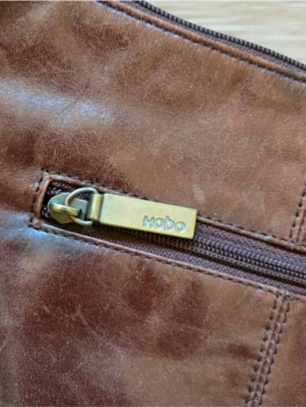 Hobo International Brown Leather Hobo Bag Crossbody Purse